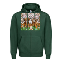 Sports Green easter cow Zipper Hoodie - CowhideDigitalArt