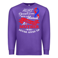 Purple Hlhs Awareness Support Shirt Awesome Gift For Awesome Family Premium Sweatshirt - minhPixels