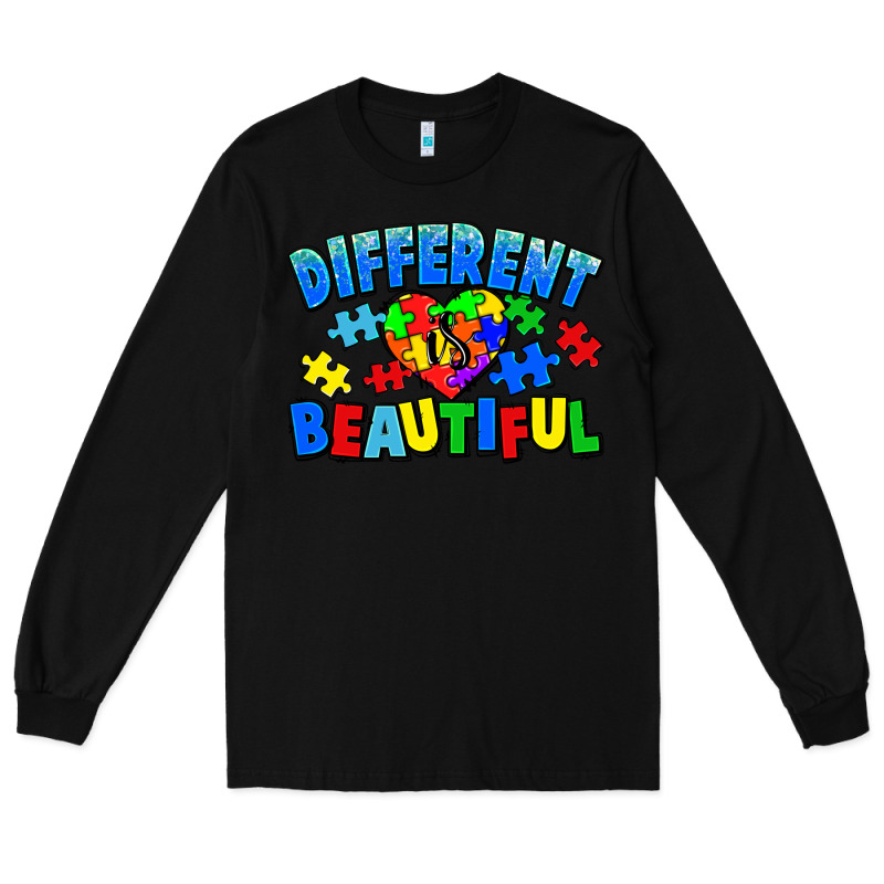 Different Is Beautiful Autism Long Sleeve Tee by CowGirlArtShop | Teevron