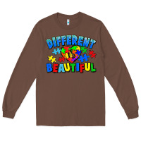 Chestnut Different is beautiful Autism Long Sleeve Tee - CowGirlArtShop