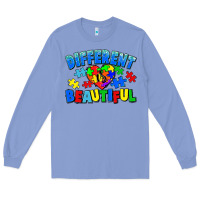 Colony Blue Different is beautiful Autism Long Sleeve Tee - CowGirlArtShop