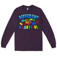 Plum Different is beautiful Autism Long Sleeve Tee - CowGirlArtShop