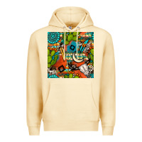 Pina Colada western cactus aztec seamless pattern Premium Hoodie - BundleAndBundleShop