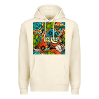 Sandshell western cactus aztec seamless pattern Premium Hoodie - BundleAndBundleShop