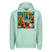 Seafoam western cactus aztec seamless pattern Premium Hoodie - BundleAndBundleShop