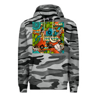 Slate Camo western cactus aztec seamless pattern Premium Hoodie - BundleAndBundleShop