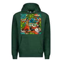 Sports Green western cactus aztec seamless pattern Premium Hoodie - BundleAndBundleShop
