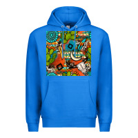 True Royal western cactus aztec seamless pattern Premium Hoodie - BundleAndBundleShop