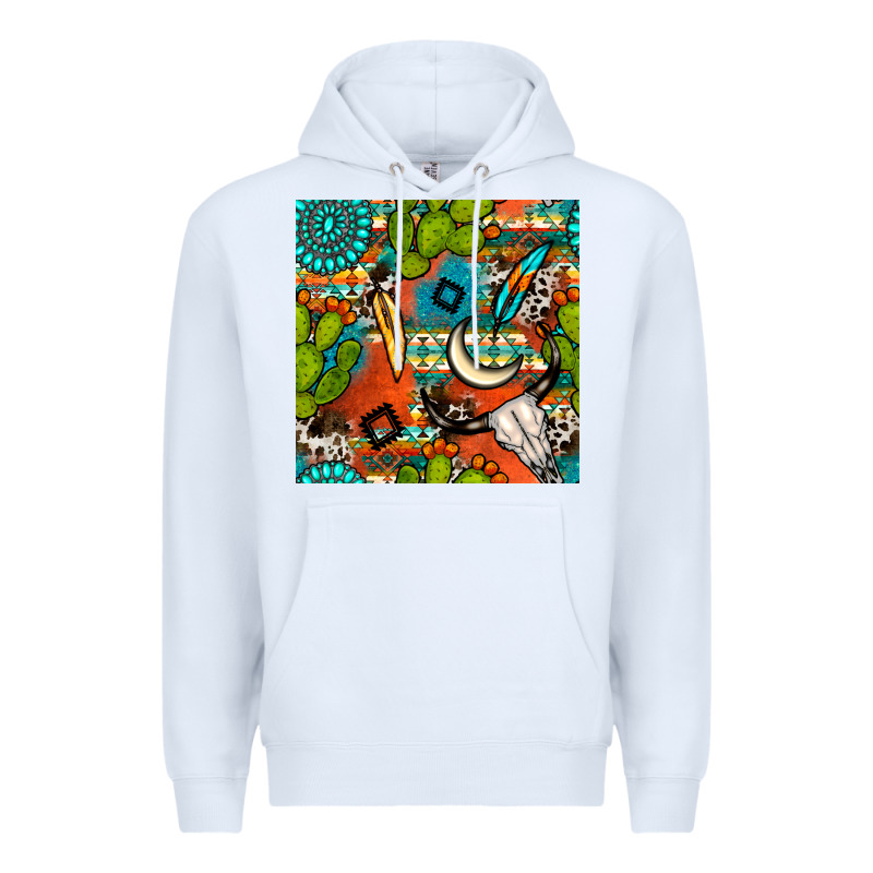 Western Cactus Aztec Seamless Pattern Premium Hoodie by BundleAndBundleShop | Teevron