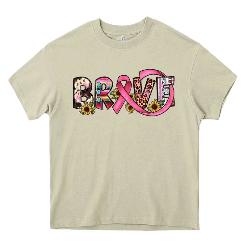 Brave Cancer Awareness Ribbon Heavy Core Tee by JahusDesignShop | Teevron