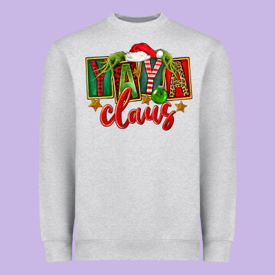 Christmas Yaya Claus Heavyweight Sweatshirt Designed By Fadigitalartstudio