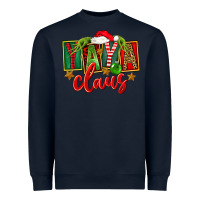 Navy Christmas Yaya Claus Heavyweight Sweatshirt - FaDigitalArtStudio