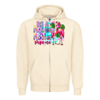 Sandshell bea flamingo in a flock of pigeons Zipper Hoodie - CowhideDigitalArt