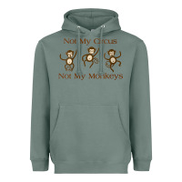 Sage Womens Not My Circus Not My Monkeys Gifts - Funny Political Novelty V- Heavyweight Hoodie - minhPixels