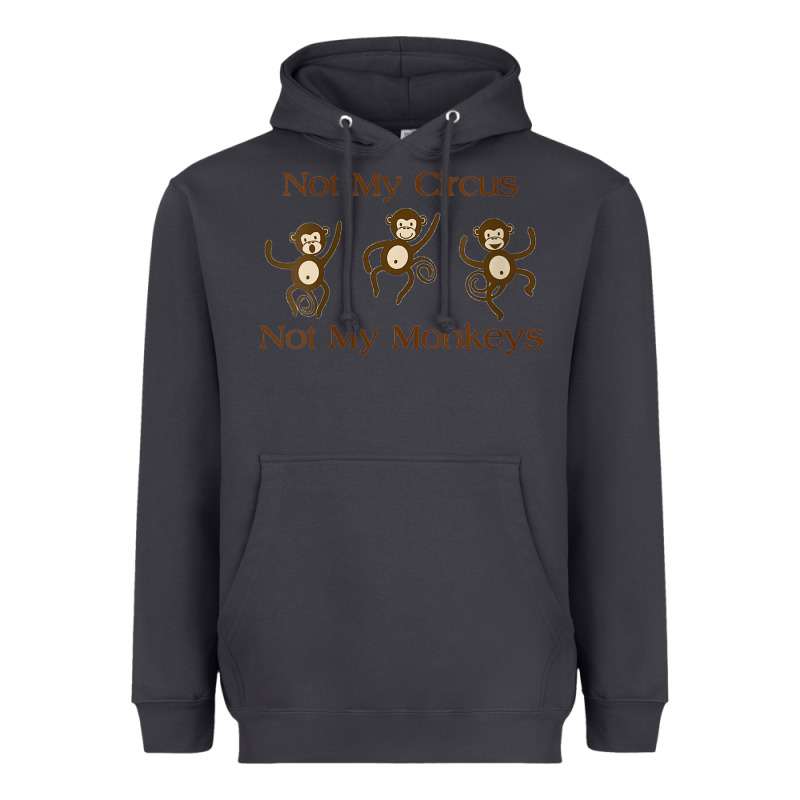 Womens Not My Circus Not My Monkeys Gifts - Funny Political Novelty V- Heavyweight Hoodie by minhPixels | Teevron