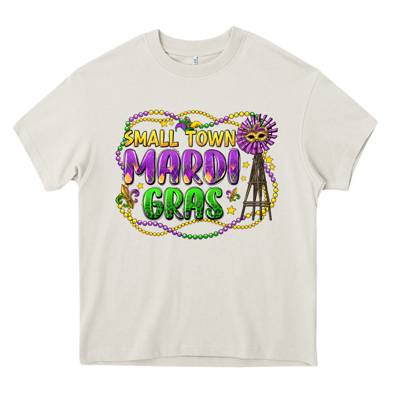 Small Town Mardi Gras Heavy Core Tee by LillyAllenDesigns | Teevron