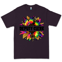 Plum deputy clerk tie dye sunflower Premium Tee - Jasminsmagicworld