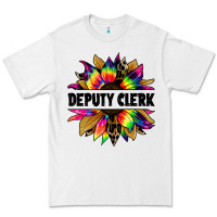 White deputy clerk tie dye sunflower Premium Tee - Jasminsmagicworld
