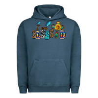 Pigment Midnight Navy ı am blessed Urban Hoodie - AdoDesignShop