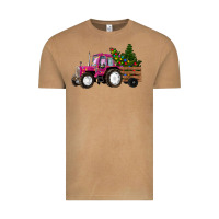 Vintage Camel Pink Christmas Farm Tractor Vintage Tee - RanaPortraitStore