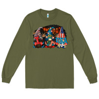 Army Green i love usa gnomes 4th of july Long Sleeve Tee - CowGirlArtShop