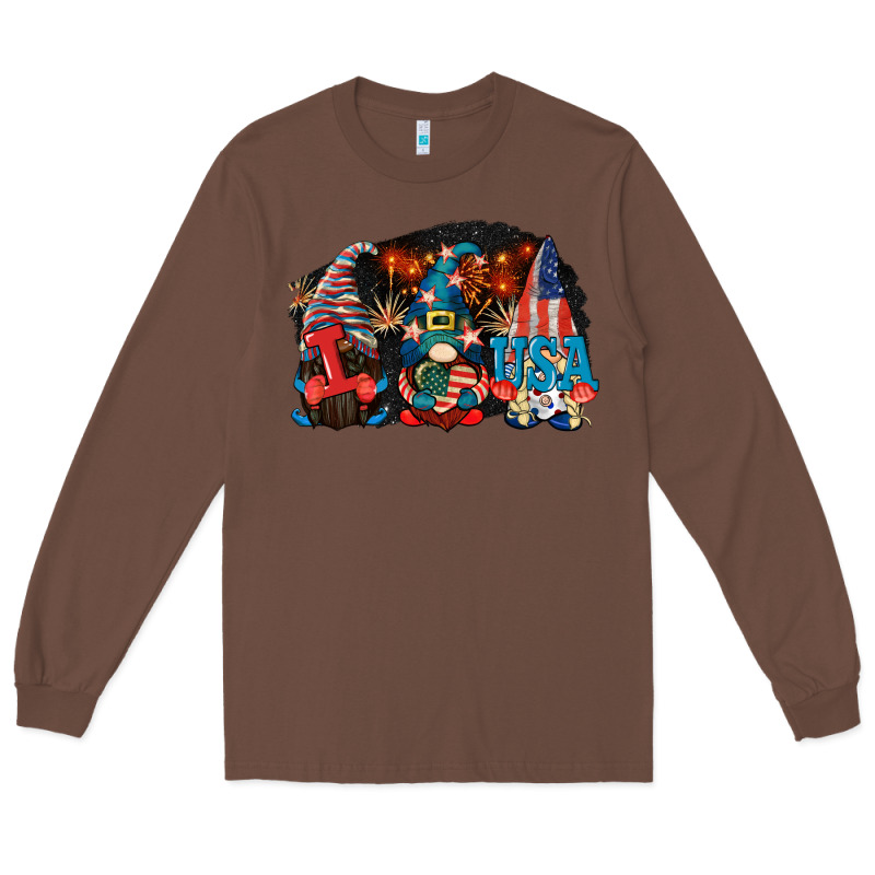 I Love Usa Gnomes 4th Of July Long Sleeve Tee by CowGirlArtShop | Teevron