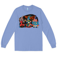 Colony Blue i love usa gnomes 4th of july Long Sleeve Tee - CowGirlArtShop