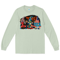 Matcha i love usa gnomes 4th of july Long Sleeve Tee - CowGirlArtShop