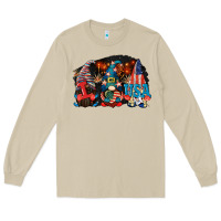 Mushroom i love usa gnomes 4th of july Long Sleeve Tee - CowGirlArtShop
