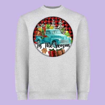 Tis The Season Truck Heavyweight Sweatshirt Designed By Fadigitalartstudio