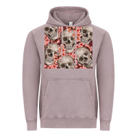 Vintage Zinc skulls and flowers Vintage Hoodie - TumblerDesignByShophia
