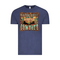 Vintage Denim Raising hell with the hippies and the cowboys Vintage Tee - HowdyJamesFarm