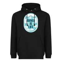 Black Travel Is Life Funny Traveling Gift Heavyweight Hoodie - minhPixels