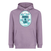 Lavender Travel Is Life Funny Traveling Gift Heavyweight Hoodie - minhPixels