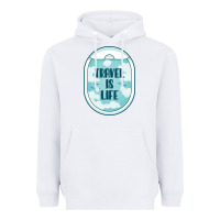 White Travel Is Life Funny Traveling Gift Heavyweight Hoodie - minhPixels