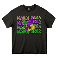Asphalt mardi gras with fleur de lis Heavy Core Tee - LillyAllenDesigns