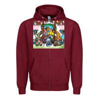 Burgundy easter Zipper Hoodie - CowhideDigitalArt