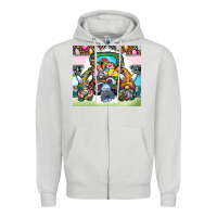 Dove Grey easter Zipper Hoodie - CowhideDigitalArt