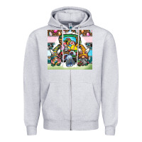 Heather Grey easter Zipper Hoodie - CowhideDigitalArt