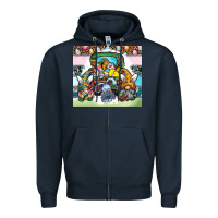 Navy easter Zipper Hoodie - CowhideDigitalArt