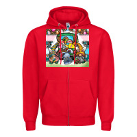 Red easter Zipper Hoodie - CowhideDigitalArt
