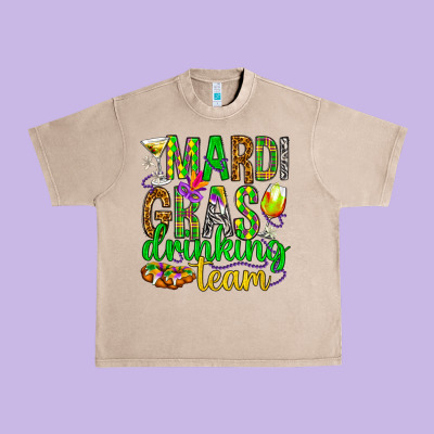 Mardi Gras Drinking Team Urban Heavy Tee Designed By Howdyjamesfarm