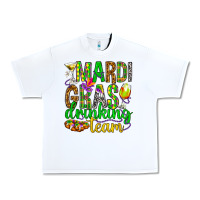White Mardi Gras drinking team Urban Heavy Tee - HowdyJamesFarm