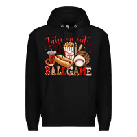 Black take me out to the ball game baseball Premium Hoodie - Jasminsmagicworld