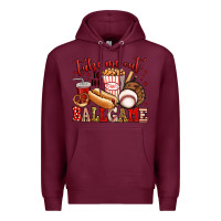 Burgundy take me out to the ball game baseball Premium Hoodie - Jasminsmagicworld