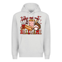 Dove Grey take me out to the ball game baseball Premium Hoodie - Jasminsmagicworld