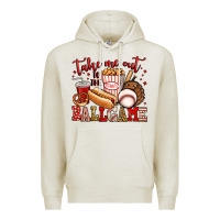 Oatmeal Heather take me out to the ball game baseball Premium Hoodie - Jasminsmagicworld