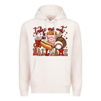 Pale Pink take me out to the ball game baseball Premium Hoodie - Jasminsmagicworld