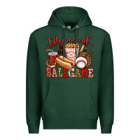 Sports Green take me out to the ball game baseball Premium Hoodie - Jasminsmagicworld