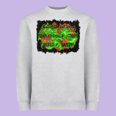 Halloween Leopard Lines Background Heavyweight Sweatshirt Designed By Bundleandbundleshop